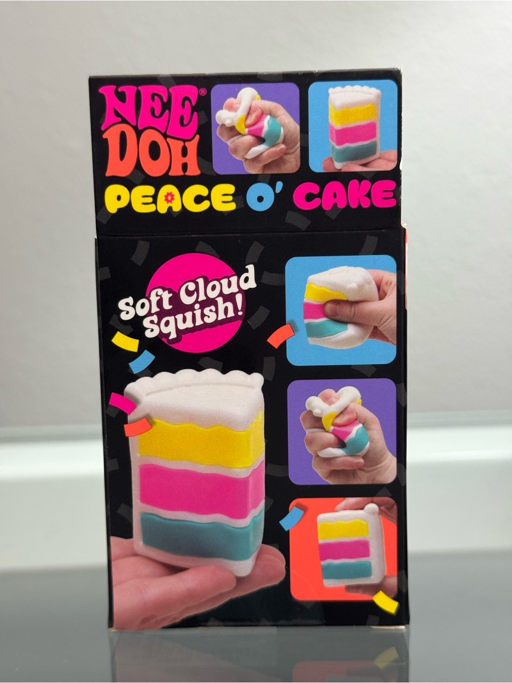 NeeDoh Peace o’ Cake Squishy Squeeze ULTRA RARE Toy Rainbow New SHIPS TODAY - Picture 4 of 7